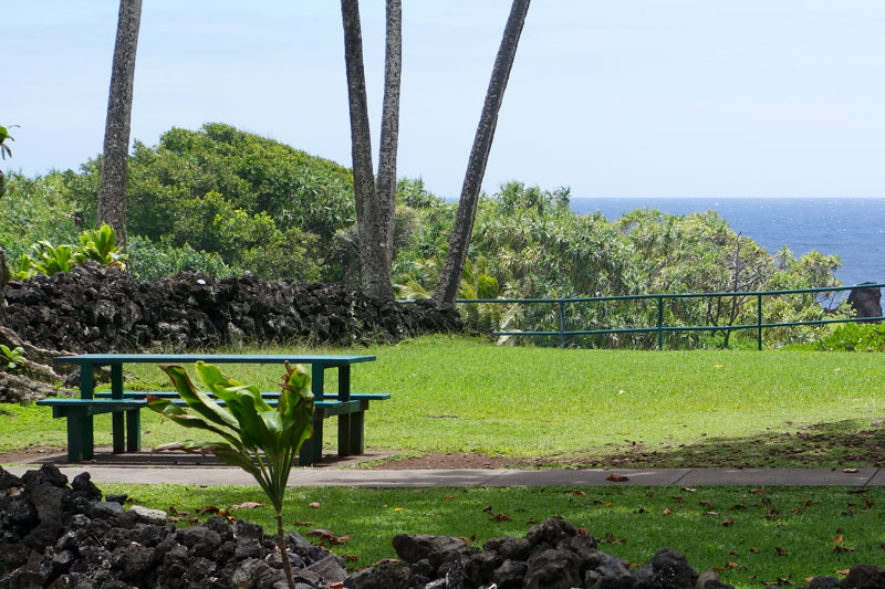 Picnic Tables at Waianapanapa State Park