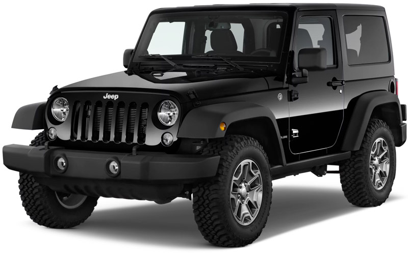 Black Jeep Wrangler 2 door