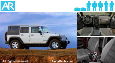 Jeep Wrangler 4 Door Unlimited Hawaii Rental Cars