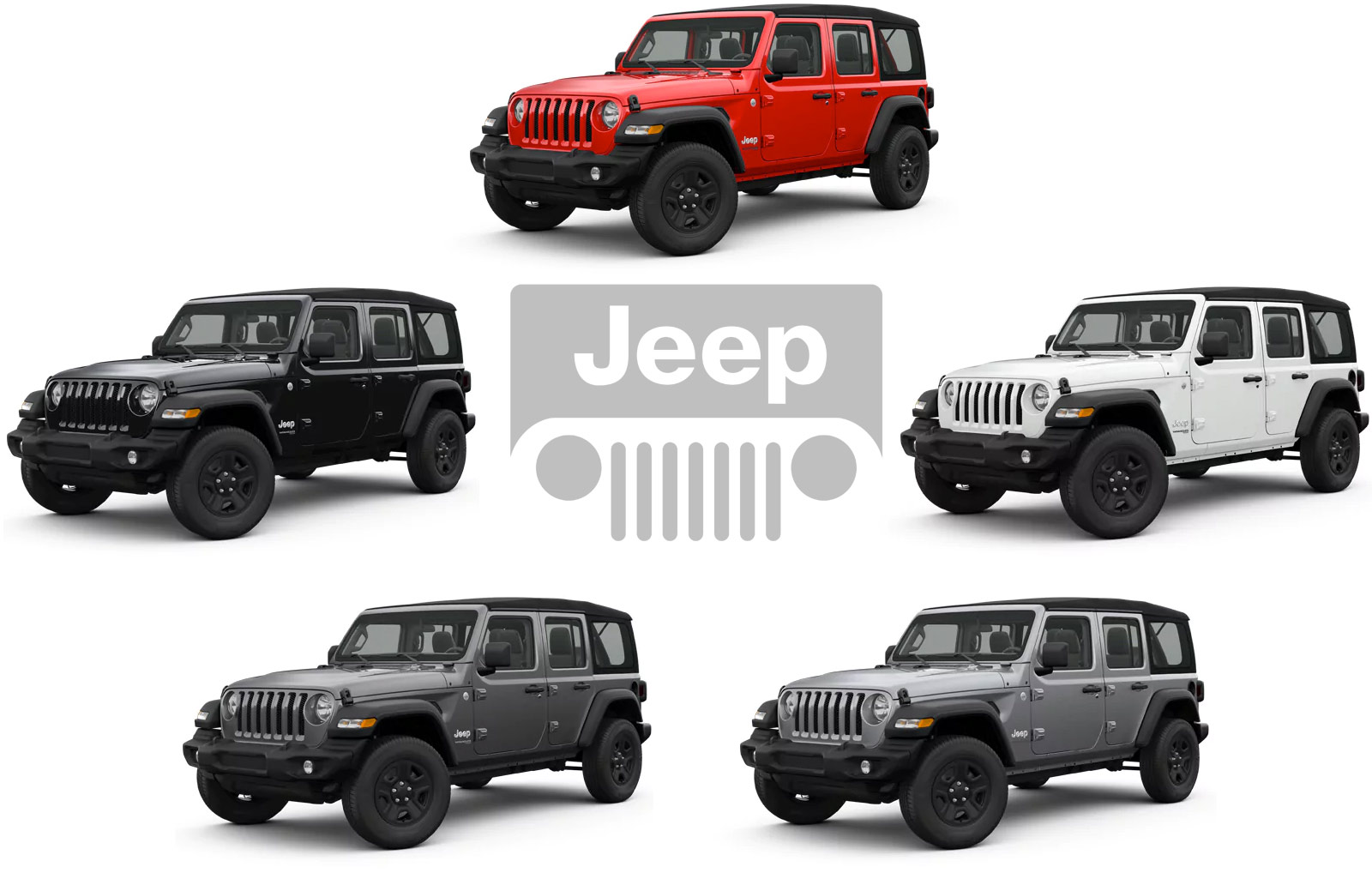 Circle of 5 Jeeps Unlimited model