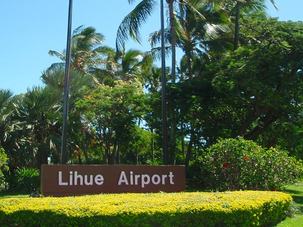 lih-lihue Sign at Lihue airport