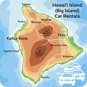 Big Island Car Rentals Explore - Hawaii Island Thumb Map