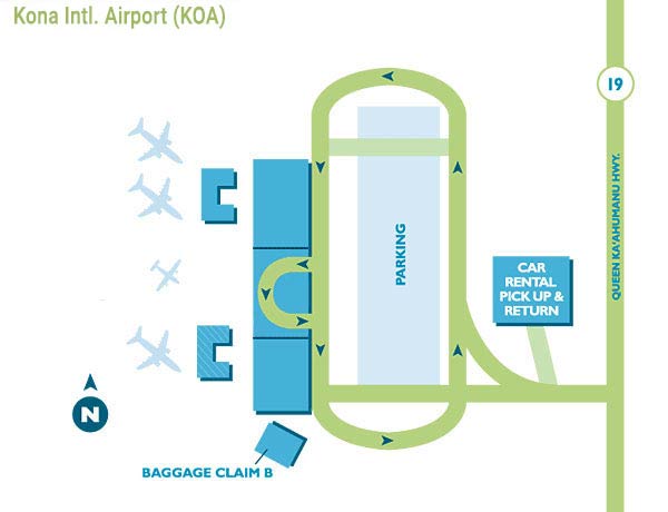 Kona Airport map