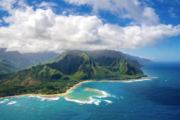View of Kauai from above